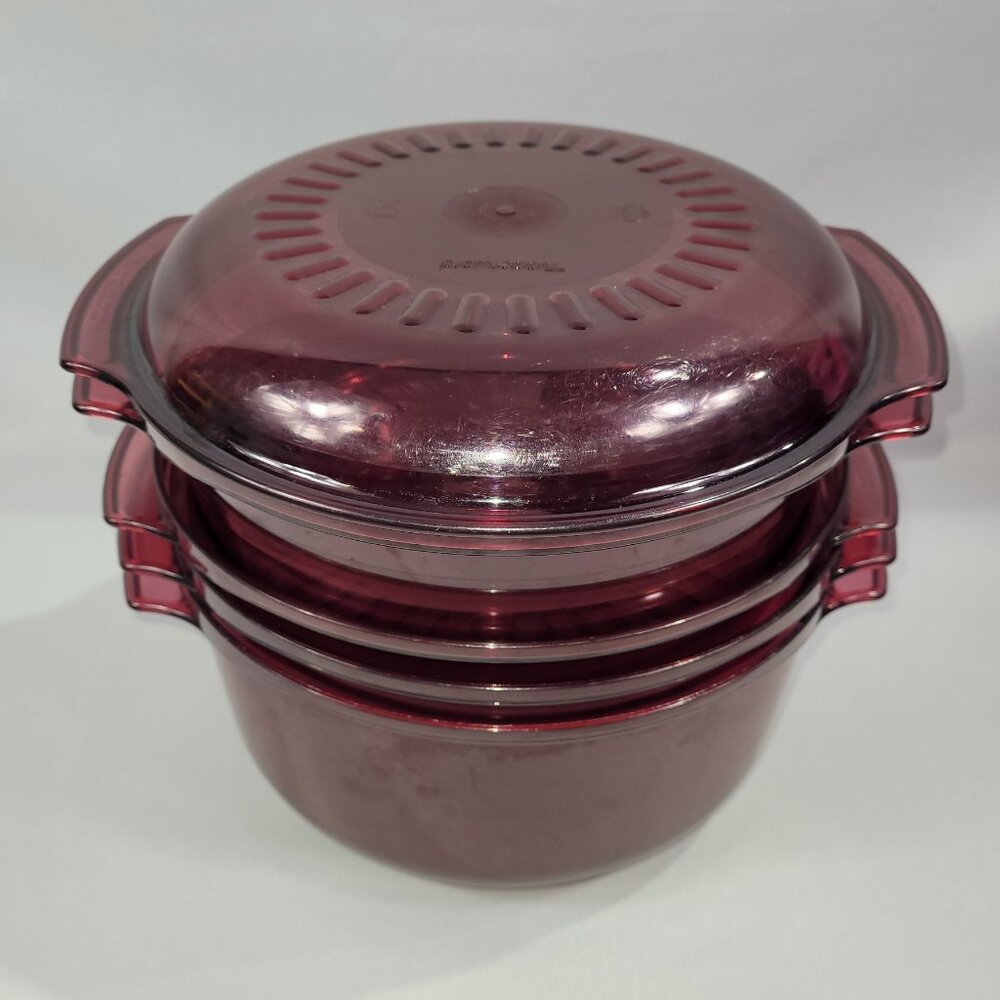 Tupperware Vintage 5 Piece Stack Cooker Microwave Cooking Set